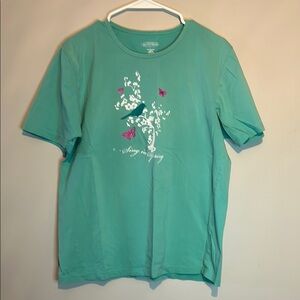 Northern Reflections Aqua Cotton Tee